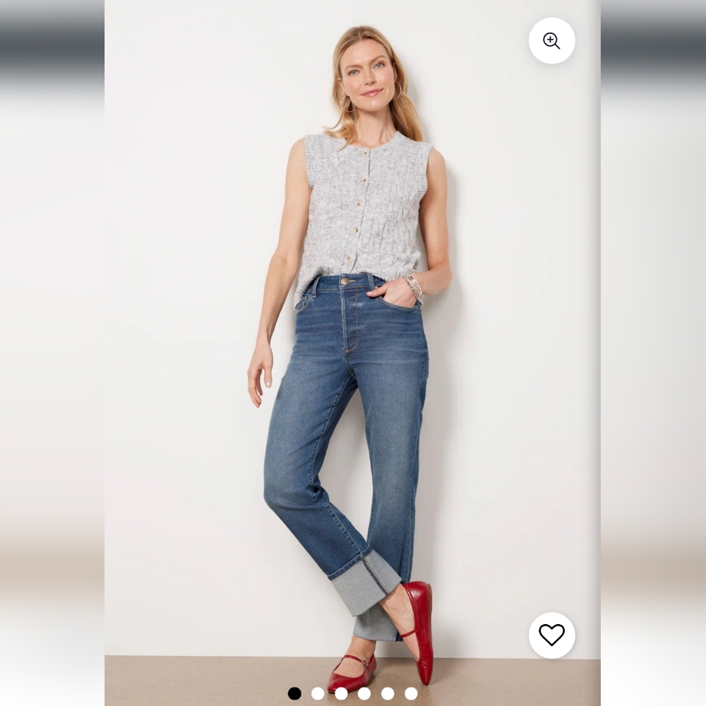 Evereve High Rise Cuff Jeans